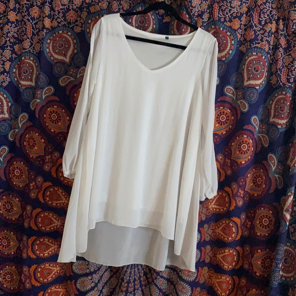 White Flowy Dress